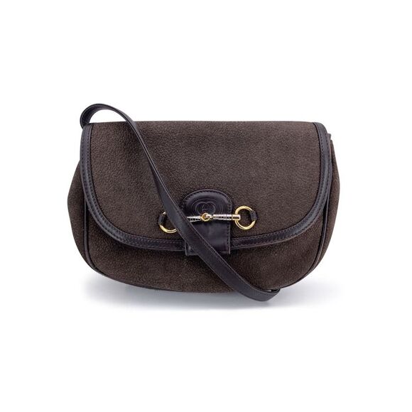 Gucci Vintage Leather Crossbody Bag Horsebit 1955 - Picture 1 of 6